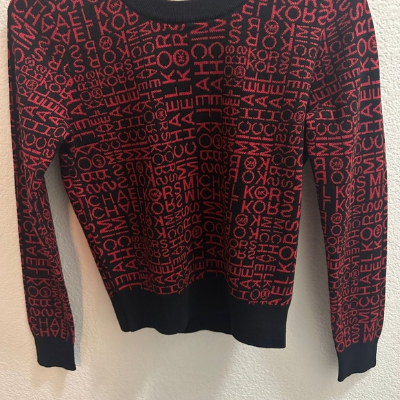 Michael Kors Red/Black Logo Sweater - Picture 3 of 5
